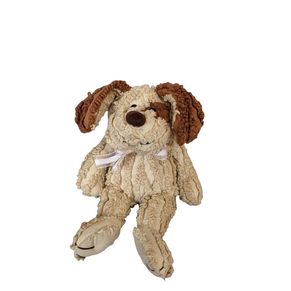 Fiesta Chenille Bean Bag Puppy Dog Plush Tan Brown 6 Inch L60465